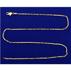 20 Inch Elongated Twist Link Neck Chain in 14k Gold