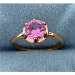 1.5ct Pink Topaz Ring in 14k Rose Gold