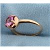 Image 2 : 1.5ct Pink Topaz Ring in 14k Rose Gold