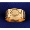 Image 1 : Vintage 14k Rose Gold Band Ring with Unique Design