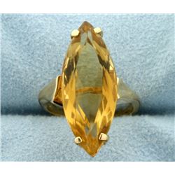 Large 8ct Marquise shaped Citrine Statement Ring