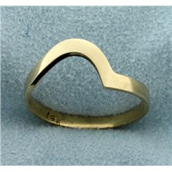 Abstract Modern Design Stacking Ring in 14k Yellow Gold