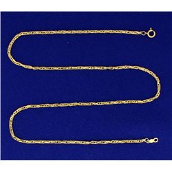 17 Inch Flat Rope Style Neck Chain in 14k Gold