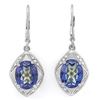 Image 1 : Blue Violet Mystic Topaz Dangle Earrings in Sterling Silver