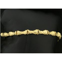 Bamboo Style Bracelet in 14k Yellow Gold