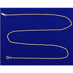 18 Inch 14k Rope Style Neck Chain