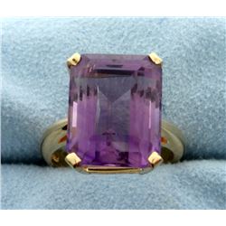 12 ct Amethyst Ring in 14k Gold