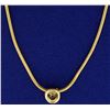 Image 2 : 1/2 ct Diamond Pendant on 14k Gold Italian Made Chain