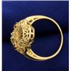 Image 3 : Ruby and Diamond Ring in 14k Gold