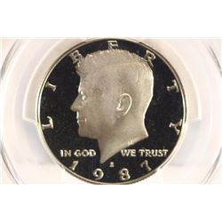 1987-S KENNEDY HALF DOLLAR PCGS PR70 DCAM