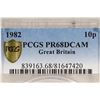 Image 3 : 1982 GREAT BRITAIN 10 PENCE PCGS PR68 DCAM