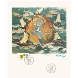 Janis Gailis, Union Postale Universelle, Lithograph