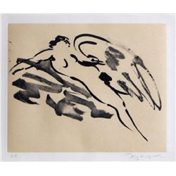 Reuben Nakian, Leda and the Swan - 11, Etching and Chine Colle