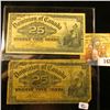Image 1 : 2 CANADIAN FRACTIONAL NOTES "SHINPLASTERS" DATED 1900