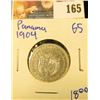 Image 1 : SILVER PANAMANIAN TEN CENTESIMOS COIN DATED 1904