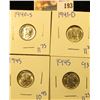 Image 1 : UPGRADE MERCURY DIME LOT INCLUDES 1945, 1940-S, 1941-D, AND 1945