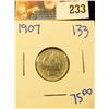 Image 1 : SHARP 1907 BARBER DIME WITH ALL THE LETTERS IN LIBERTY LEGIBLE