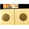 Image 2 : 1866 and 1868 shield nickels