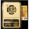 Image 2 : 1940 WASHINGTON QUARTER GRADED PROOF 64 WITH A STAR DENOTATION BY NGC.  THE STAR DENOTES SUPERIOR EY