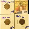 Image 1 : 1859CN, 1860CN, AND 1863CN INDIAN HEAD PENNIES