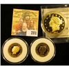 Image 1 : REPLICA GOLD COIN LOT INCLUDES REPLICA 1861 DOUBLE EAGLE AND 2 REPLICA 4 DOLLAR GOLD COINS