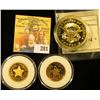 Image 2 : REPLICA GOLD COIN LOT INCLUDES REPLICA 1861 DOUBLE EAGLE AND 2 REPLICA 4 DOLLAR GOLD COINS