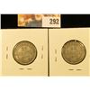 Image 2 : 2 1917-C NEWFOUNDLAND SILVER QUARTERS
