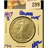 Image 1 : 1917-S REVERSE MINT MARK WALKING LIBERTY HALF DOLLAR