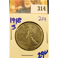 1918-S WALKING LIBERTY HALF DOLLAR