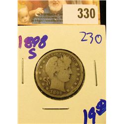 1898-S BARBER QUARTER