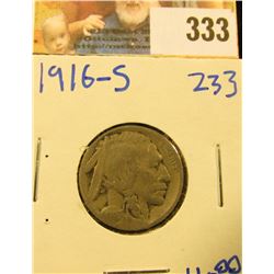 1916-S SEMI KEY DATE BUFFALO NICKEL