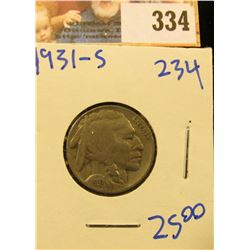 1931-S SEMI KEY DATE BUFFALO NICKEL