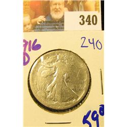 1916-D WALKING LIBERTY HALF DOLLAR