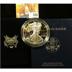 2001-W PROOF AMERICAN SILVER EAGLE WITH BOX AND COA