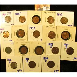 PENNY LOT INCLUDES SEMI KEY DATE 1913-S, 1955, 1946, 1949-D, 1933, 1950-D, 1926-D, 1940-D. 1920-D, 1