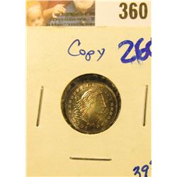 HEAVILY TONED COPY COIN OF THE 1794 HALF DISME