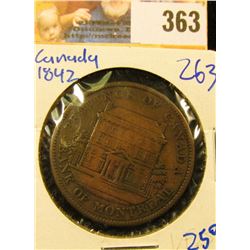 1842 BANK OF MONTREAL OPE PENNY BANK TOKEN