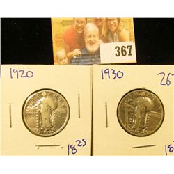 1929 AND 1930 STANDING LIBERTY QUARTERS