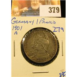 GERMANY/PRUSSIA 1901-A SILVER TWO MARK COIN