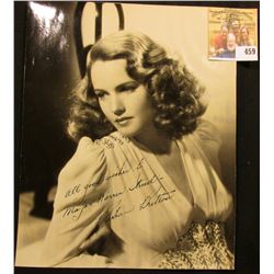 Black & White 7" x 9" Autographed Photo of Barbara Britton (September 26, 1919 – January 17, 1980) w