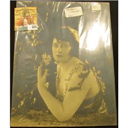 7 1/2" x 9 1/2" Autographed black and white photo of Madlaine Traverse, "To Arms!!! Madlaine Travers