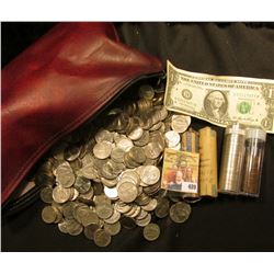 Over $40 face value in U.S. Coins in a Bloomfield, Iowa "Davis County Savings Bank" Zipper money bag