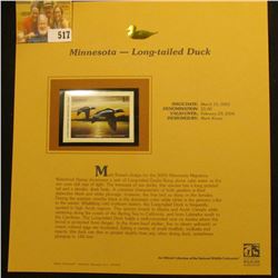 2003 Minnesota Waterfowl $5.00 Stamp, mint, unused with original literature mounted in a plastic pag