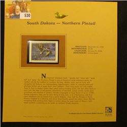 2003 South Dakota Waterfowl $3.00 Stamp, mint, unused with original literature mounted in a plastic 