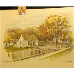 12  x 17  Stan Haring Color Print of Herbert Hoover Birthplace.