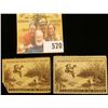 Image 1 : Pair of 1942 RW9 Federal Migratory Bird Hunting $1 Stamp, one folded and stuck corner, both unsigned