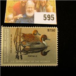 1983 RW 50 Federal Migratory Bird Hunting $7.50 Stamp, unsigned, original gum, NH, VF.