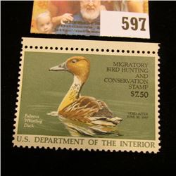 1986 RW 53 Federal Migratory Bird Hunting $7.50 Stamp, unsigned, original gum, NH, VF.