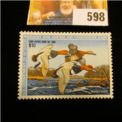 1987 RW 54 Federal Migratory Bird Hunting $10.00 Stamp, unsigned, original gum, NH, EF.