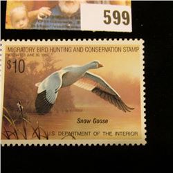 1988 RW 55 Federal Migratory Bird Hunting $10.00 Stamp, unsigned, original gum, NH, VF.